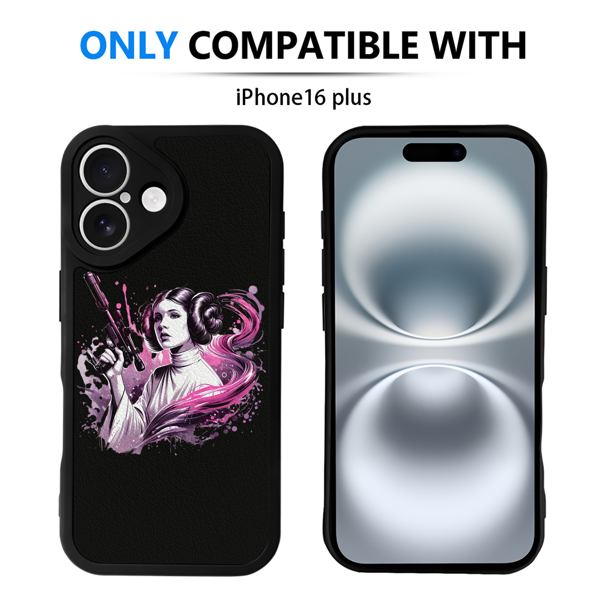 （画像用） スター・ウォーズ Star Wars 【iPhone 16シリーズ対応】シリコンスマホケース（レザー調） 材質：シリコン